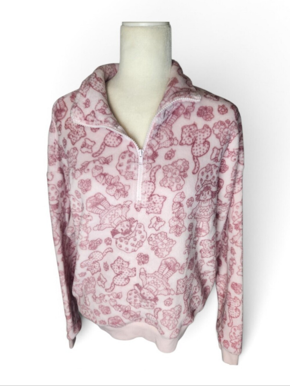 Strawberry Shortcake Pink Half Zip